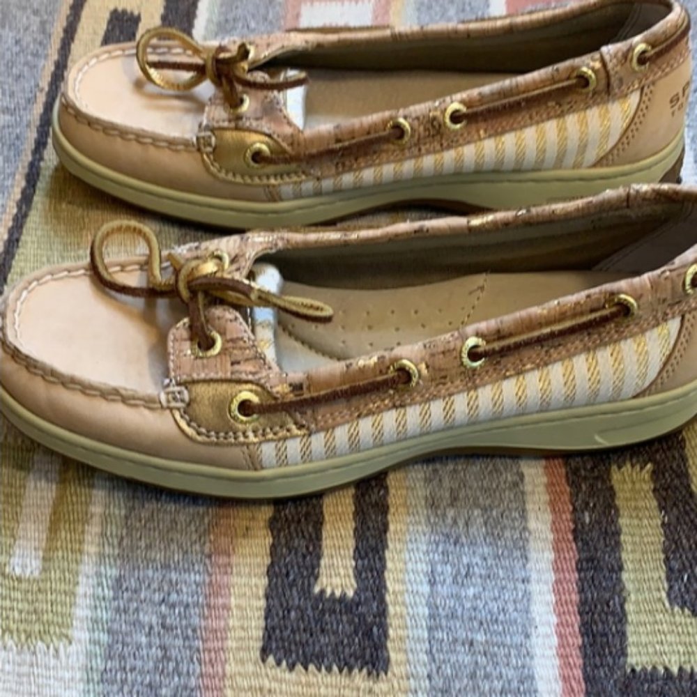 Sperry Top Sider Limited Edition 6.5 Gold & Cork